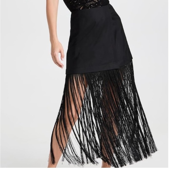 NWT J. Crew Collection Limited Edition Mini Fringe Trim Black Skirt Womens 4 - Picture 5 of 8